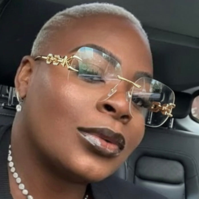 Oculos Balgriff Parafusado Bem Grande Haste Corrente Dourada