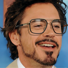 Carregar imagem no visualizador da galeria, Oculos de grau Masculino Tony Stark Preto e Dourado