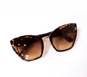 Oculos de sol oncinha formato gatinho feminino Glamour - OFSGATOA1