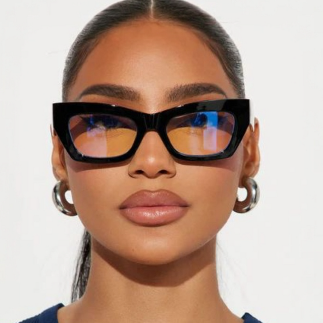 Armação Preta Quadrada Haste Bem Grossa Classuda