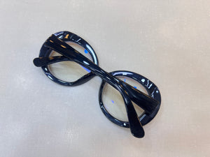 Oculos de grau Redondo Preto Grande Ovalado Classudo