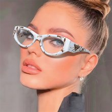 Carregar imagem no visualizador da galeria, Oculos Branco Marmore Mulher Magnética