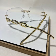Carregar imagem no visualizador da galeria, Oculos Balgriff Parafusado Bem Grande Haste Corrente Dourada