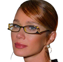 Carregar imagem no visualizador da galeria, Oculos Leitura Pequeno Amarelo Retangular Minimalista e Elegante