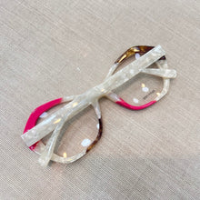 Carregar imagem no visualizador da galeria, Oculos De Grau Branco Geometrico Madrepérola Grande