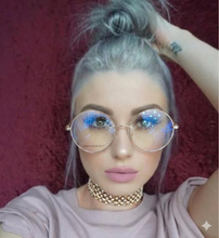Carregar imagem no visualizador da galeria, Oculos armação de grau redonda ROSE GOLD bem grande