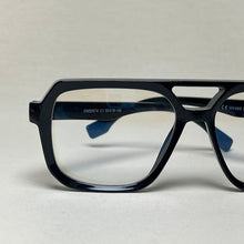 Carregar imagem no visualizador da galeria, Armação Masculina Quadrada Aviador Preta Grande Moderna