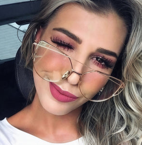 Armacao Dourada Metal Geometrica Bem Grande Personalidades