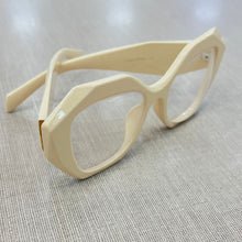 Carregar imagem no visualizador da galeria, Oculos De Grau Dubai  Creme Grande Haste Grossa