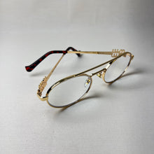 Carregar imagem no visualizador da galeria, Armação Oval Metal Dourada Aviador