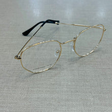 Carregar imagem no visualizador da galeria, oculos de Grau Hexagonal Dourado Pantera Negra Metal Masculino