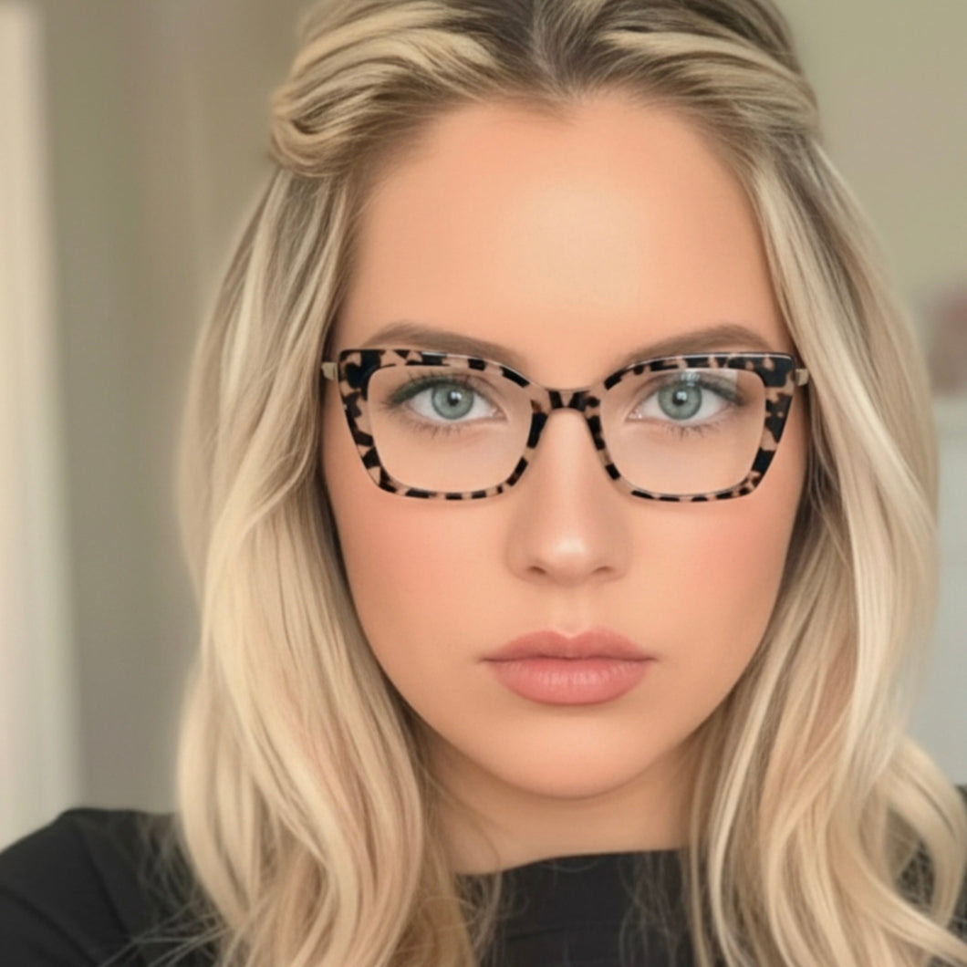 Armação Animal Print Quadrado Toda em Acetato