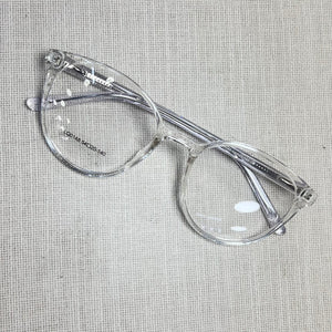 Oculos Felca Redondo Transparente Tamanho Medio