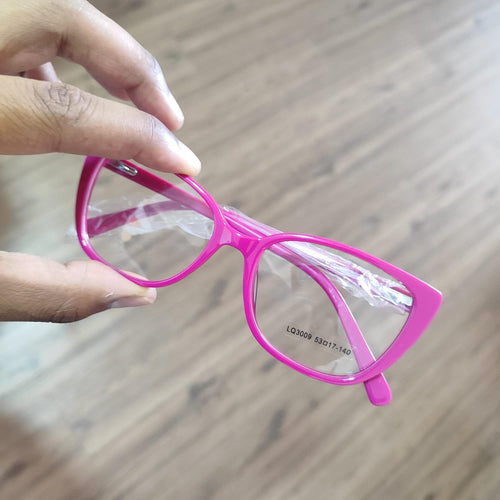 Oculos Rosa Shock Gatinha Acetato Armação Pink