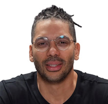 Carregar imagem no visualizador da galeria, oculos Joel J redondo dourado metal masculino