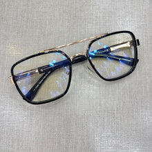 Carregar imagem no visualizador da galeria, Oculos de grau Masculino Tony Stark Preto e Dourado