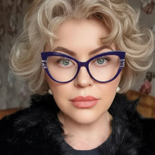 Carregar imagem no visualizador da galeria, Oculos Gatinho Uva Bem Grande Haste Larga