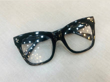 Carregar imagem no visualizador da galeria, Oculos de grau Adele Preto Grande Haste grossa Tendencia