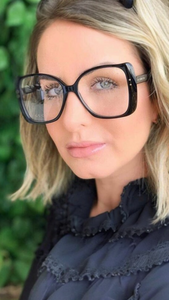 Armação de Grau Felicia Preta Quadrada Grande P/ Mulheres Exigentes