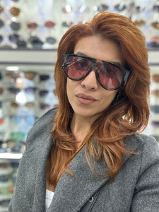 Oculos Aviador Grande Mascara Tartaruga Haste Grossa
