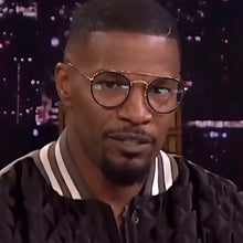 Carregar imagem no visualizador da galeria, Oculos Masculino Geometrico Preto e Dourado Jamie Fox