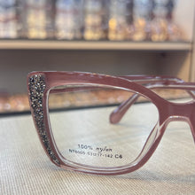 Carregar imagem no visualizador da galeria, Armacao Rose Quadrada Grande Delicada clom Strass
