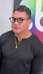 Oculos de grau Popó Masculino Preto Metal Pequeno