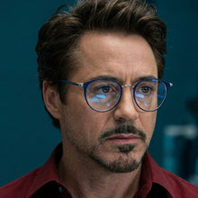 Carregar imagem no visualizador da galeria, Óculos Masculino Azul Redondo Homem de Sucesso