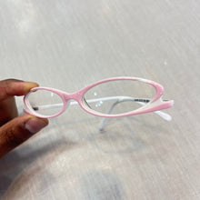 Carregar imagem no visualizador da galeria, Oculos Leitura Pequeno Rosa e Branco Oval