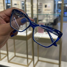 Carregar imagem no visualizador da galeria, Óculos armação de grau azul feminino cristal exclusivo