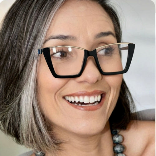 Armação De Grau Preta Gatinho Detalhe Dourado Linda