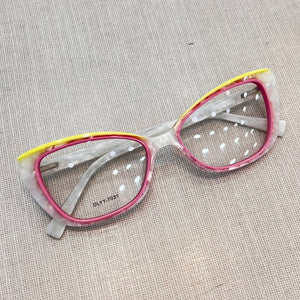 Armação de Grau Exclusivo Branco e Rosa Madrepérola Lindo Safari