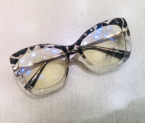 Oculos Armação Onça Transparente Quadrada Grande