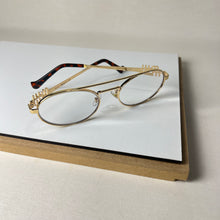Carregar imagem no visualizador da galeria, Armação Oval Metal Dourada Aviador