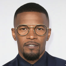 Carregar imagem no visualizador da galeria, Oculos Masculino Geometrico Preto e Dourado Jamie Foox