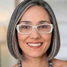Carregar imagem no visualizador da galeria, Armação Pequena feminina Branca Retangular Uso diário