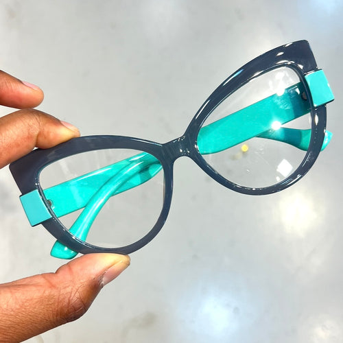 Armação Verde Claro Gatinha Classico Grande