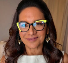 Carregar imagem no visualizador da galeria, Armacao Latyfa Verde limao Tartaruga Acetato