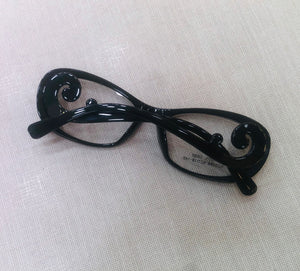 Oculos de grau Preto Baroque Clássico Haste Caracol