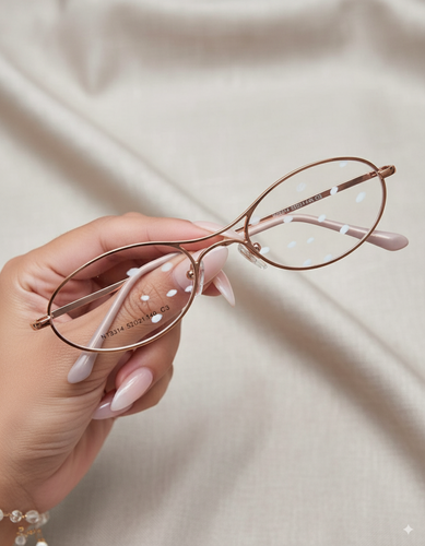 Oculos Virginia Rose Gold Metal Oval Pequeno