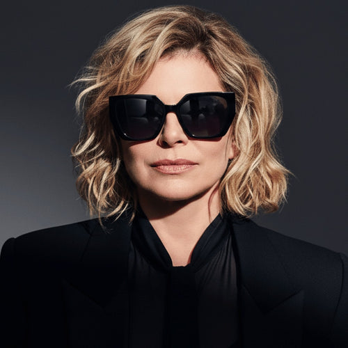 Oculos de sol Odete Rotman Preto Quadrado Clássico Elegante