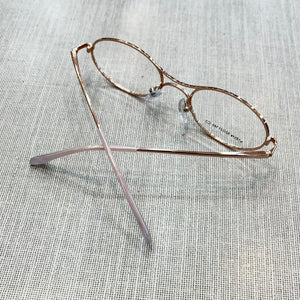 Oculos Virginia Rose Gold Metal Oval Pequeno