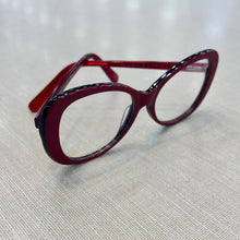 Carregar imagem no visualizador da galeria, Oculos Redondo Vermelho Bordo Grande Chiquetoso