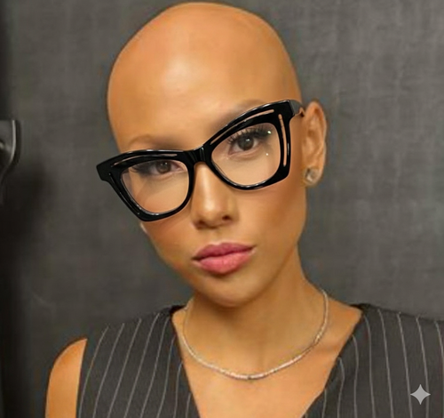 Oculos Preto Exclusivo Haste Grossa Renata Ceribeli