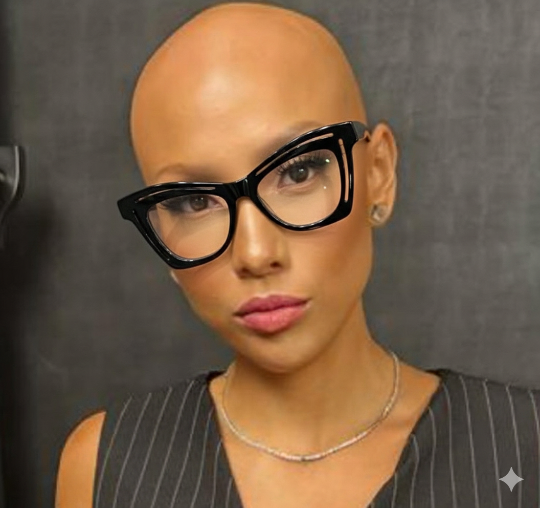 Oculos Preto Exclusivo Haste Grossa Renata Ceribeli