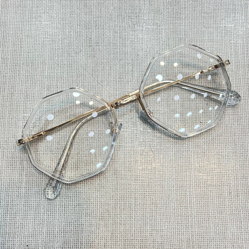 Armacao de Grau Hexagonal Transparente Tamanho Medio