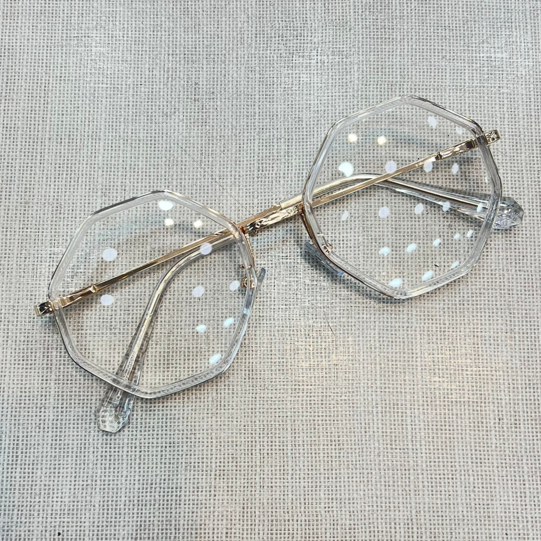 Armacao de Grau Hexagonal Transparente Tamanho Medio