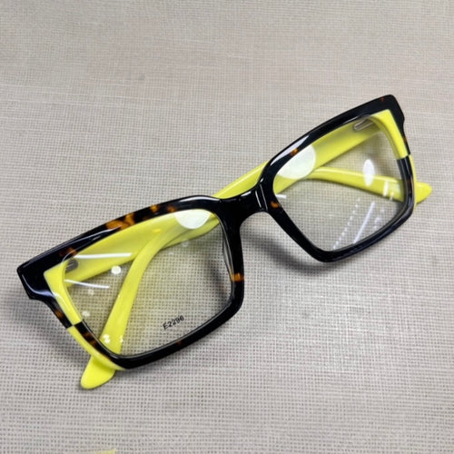 Armacao Latyfa Verde limao Tartaruga Acetato