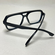Carregar imagem no visualizador da galeria, Armação Masculina Quadrada Aviador Preta Grande Moderna