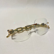 Carregar imagem no visualizador da galeria, Oculos Balgriff Parafusado Bem Grande Haste Corrente Dourada